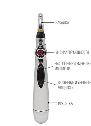 Массажер для тела электрический ручной (массажная ручка) 3в1 massager pen w-912 на батарейках5 фото