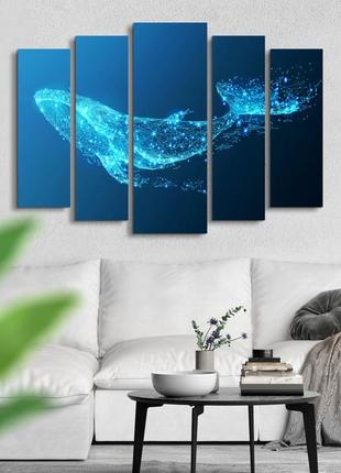 Модульная картина из 5 частей в гостиную спальню абстракция кит art-475_5 ( 80х118см ) melmil3 фото