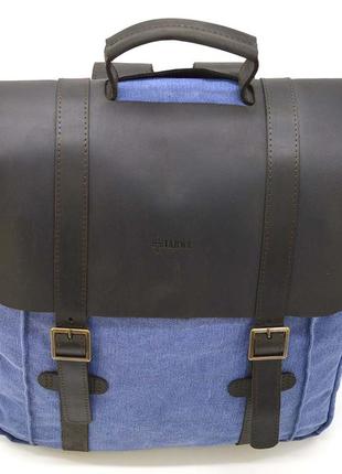 Сумка рюкзак для ноутбука з канвасу tarwa rck-3420-3md синій3 фото