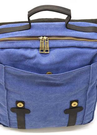Сумка рюкзак для ноутбука з канвасу tarwa rck-3420-3md синій7 фото