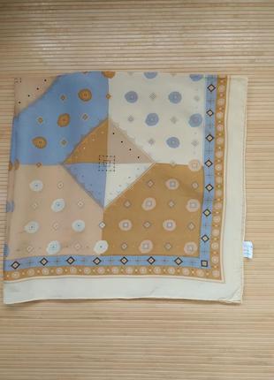 Большой платок натуральный шелк геометрический принт / роуль4 фото