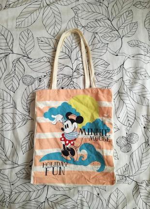 Котонова сумка шоппер disney minnie mouse
