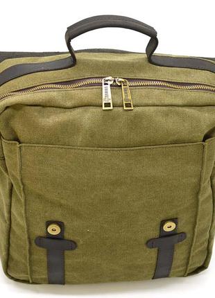 Канвас сумка рюкзак для ноутбука tarwa rch-3420-3md хаккі5 фото