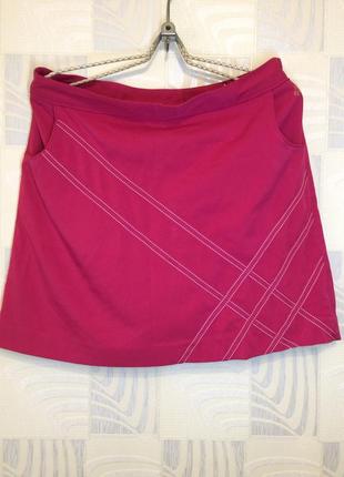 Юбка малиновая с карманами / с шортиками / спортивная сток/