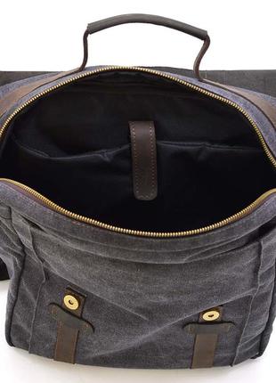 Сумка рюкзак для ноутбука из канваса tarwa rgc-3420-3md серая7 фото