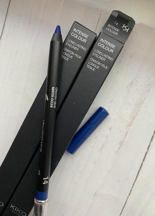 Стойкий синий карандаш kiko milano intense colour 14