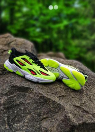 Adidas black and neon green sale