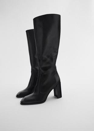 Чоботи шкіра zara