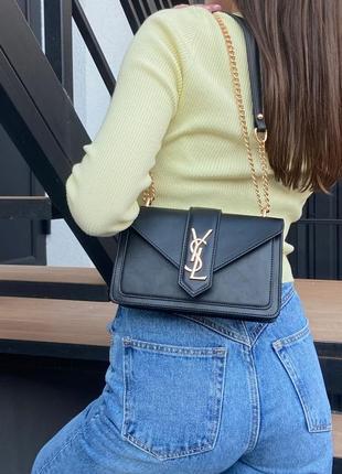 Чорна сумка через плече shoulder messenger bag black