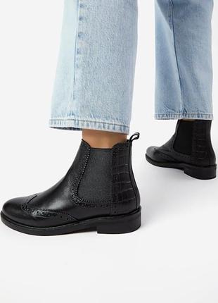 Ботинки челси из натуральной кожи clarks