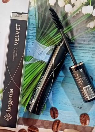 Водостойкая тушь для ресниц bogenia waterproof velvet mascara bg900, 001 black, 8 мл