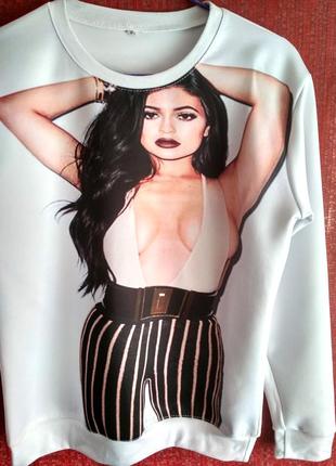 Світшот,лонгслів у яскравий принт дівчини