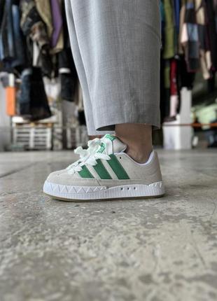 Жіночі кросівки adidas adimatic green white / smb1 фото