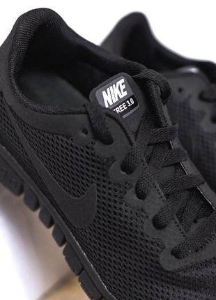 Nike free run 3.0 чорні, сітка, чоловічі кросівки літні, жіночі кросівки літні, демісезонні найк5 фото