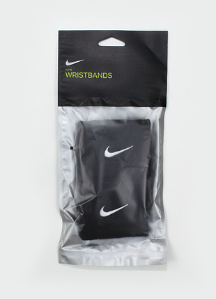 Відео напульсник чорний nike wristband black махровий