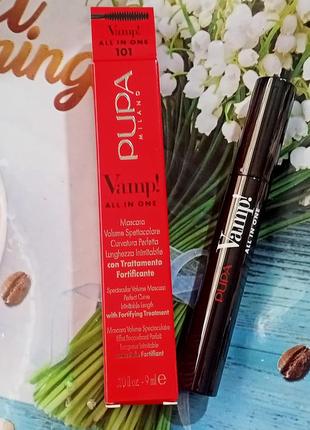 Тушь для ресниц pupa vamp! all in one mascara 101 extra black 9 мл