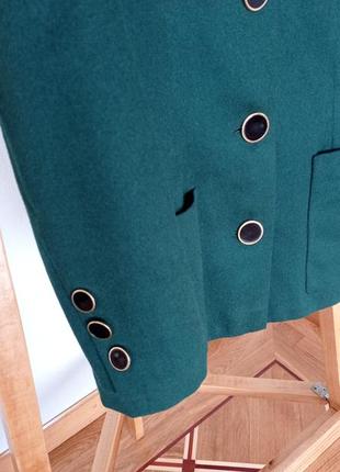 Жакет  пиджак зеленый  шерсть3 фото