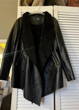 Кожаная куртка-пиджак3 фото