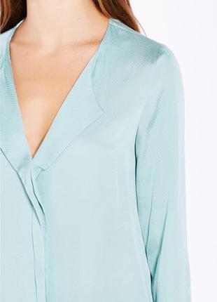 Стильная шёлковая блуза mango / манго / кофта / рубашка / блузочка / мятная блузка /2 фото
