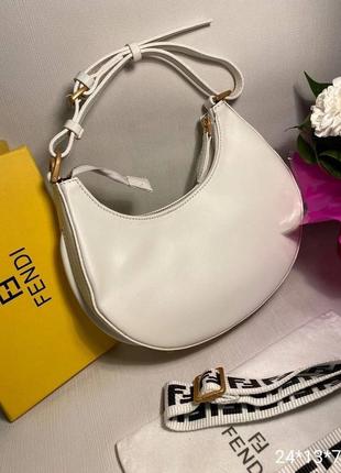 Женская сумка большая белая клатч пламесяц под стиль фенды фенди2 фото