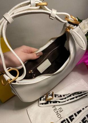 Женская сумка большая белая клатч пламесяц под стиль фенды фенди8 фото