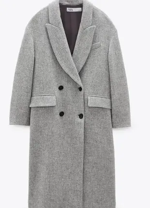 Zara пальто легке демісезонне вовна manteco р. xs-s2 фото