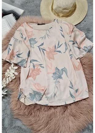 Летняя комбинированная блуза mango вискоза