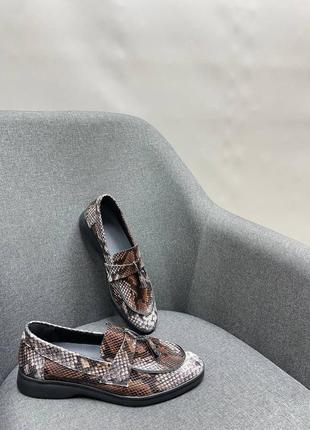 Кожаные туфли лоферы из натуральной кожи кожа кожаные туфлы лоферы натуральная кожа2 фото