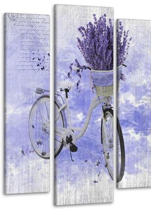 Модульна картина лаванда велосипед art-198_5