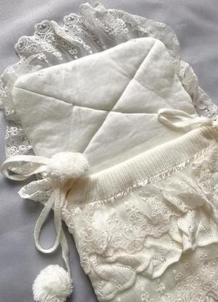 Зручний красивый конверт для новонароджених, хрещення2 фото