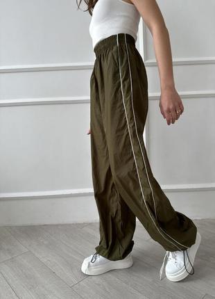 Широкие брюки с лампасами anm-4-2993 фото