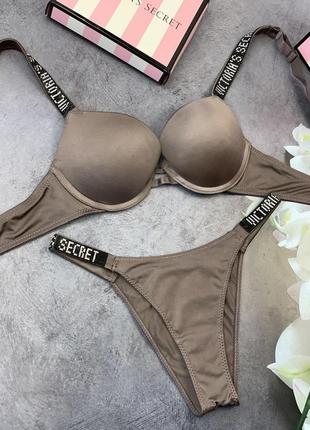 Комплект нижнего белья victoria's secret very sexy нижнее белье виктория сикрет с камнями push up4 фото