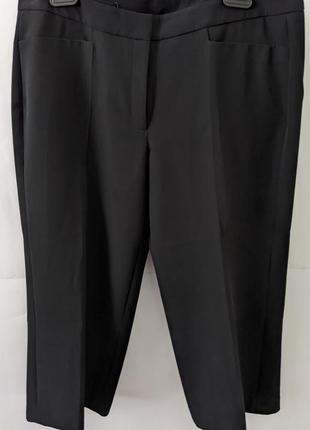 Стильные брюки кюлоты, шорты, черные, летние легкие, кроп, классические, широкие, штаны, бриджи1 фото