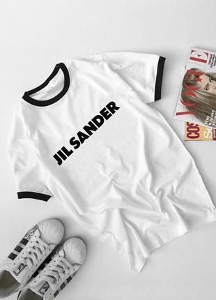 Футболка с логотипом jil sander футболка оверсайз