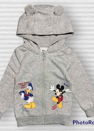 Disney худі на байці кофта на блискавці мікі маус
