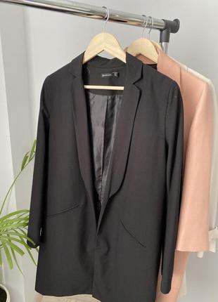 Базовый удлиненный жакет, черный пиджак, жакет женский черный4 фото