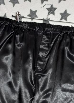 Шикарні чоловічі атласні штани для будинку та сну enrico mori розмір xxl (56)3 фото