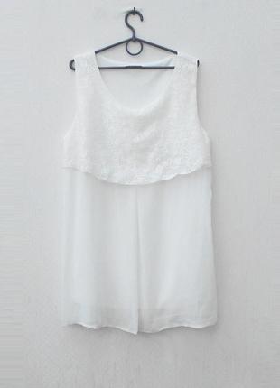Белое коктейльное платье1 фото