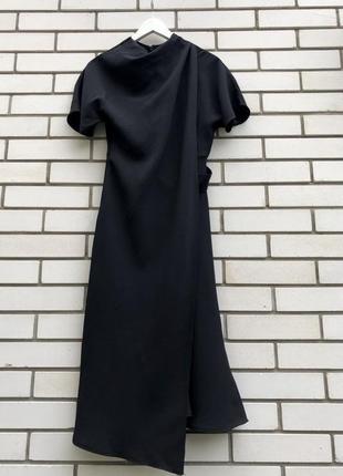 Чорна асиметрична сукня міді сукня topshop4 фото
