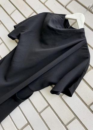 Чорна асиметрична сукня міді сукня topshop7 фото