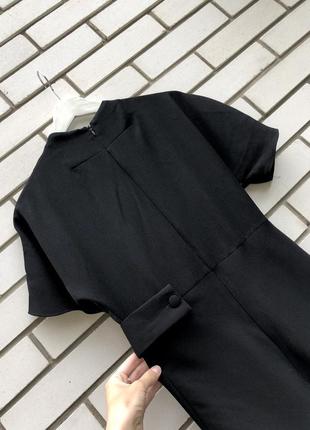 Черное асимметричное платье миди платье topshop8 фото