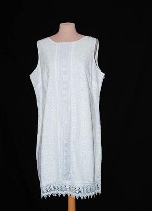. батал біле ажурне плаття сарафан футляром прошва ришельє.1 фото