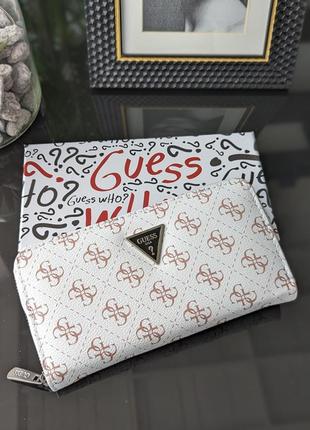 Кошелек guess большой в серебре🎀