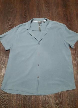 Брендовая новая 100% рубашка блуза в бельевом стиле оверсайз р. m от asos7 фото