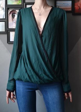 Легкая прозрачная блуза с контрастными вставками h&amp;m2 фото