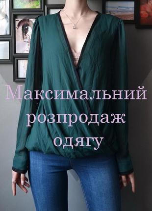 Легкая прозрачная блуза с контрастными вставками h&amp;m