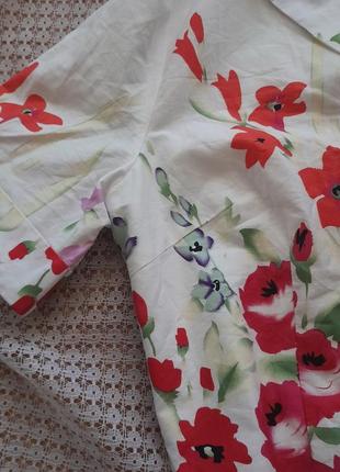 Легкий вкорочений літній піджак в квіти lindy bop4 фото