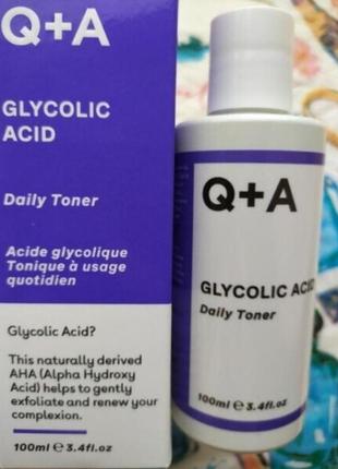 Q a - тонер для лица с гликолевой кислотой q a glycolic acid daily toner 100ml1 фото