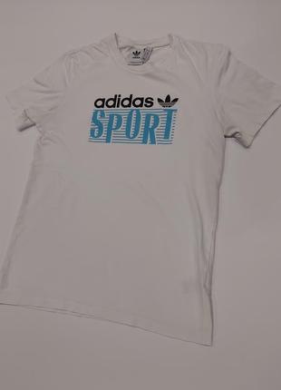 Оригинальная футболка мужская adidas sport белая размер s2 фото