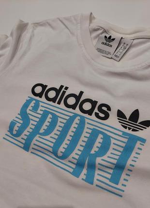 Оригинальная футболка мужская adidas sport белая размер s8 фото